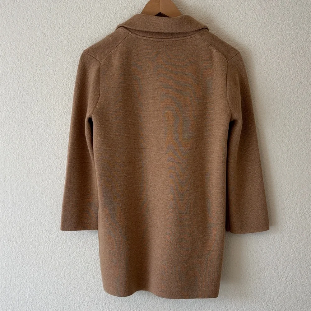Re-Imagined J. Crew Classic Tan Cotton/Wool Blend Knit Cardigan Size Small - Picture 6 of 6